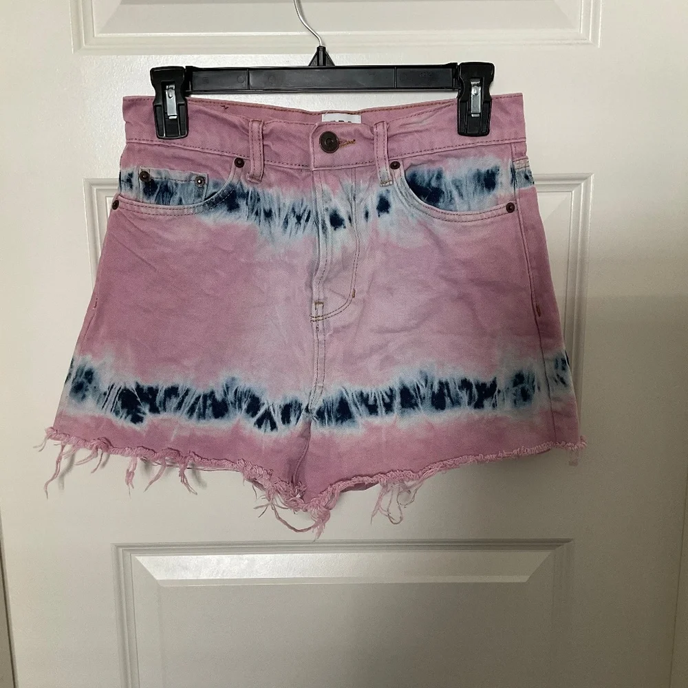 BDG Pax Pink Tie Dye Button Fly Jean Shorts‎ - Size 26